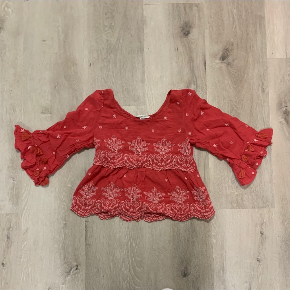 AE Long sleeved, embroidered, shirt!